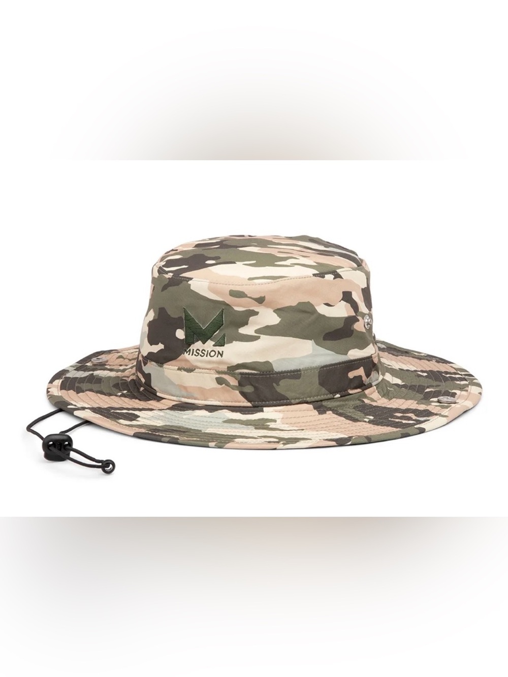 NWT MISSION Camo Cooling Wide Brim Sun Hat UPF 50 Bucket Boonie